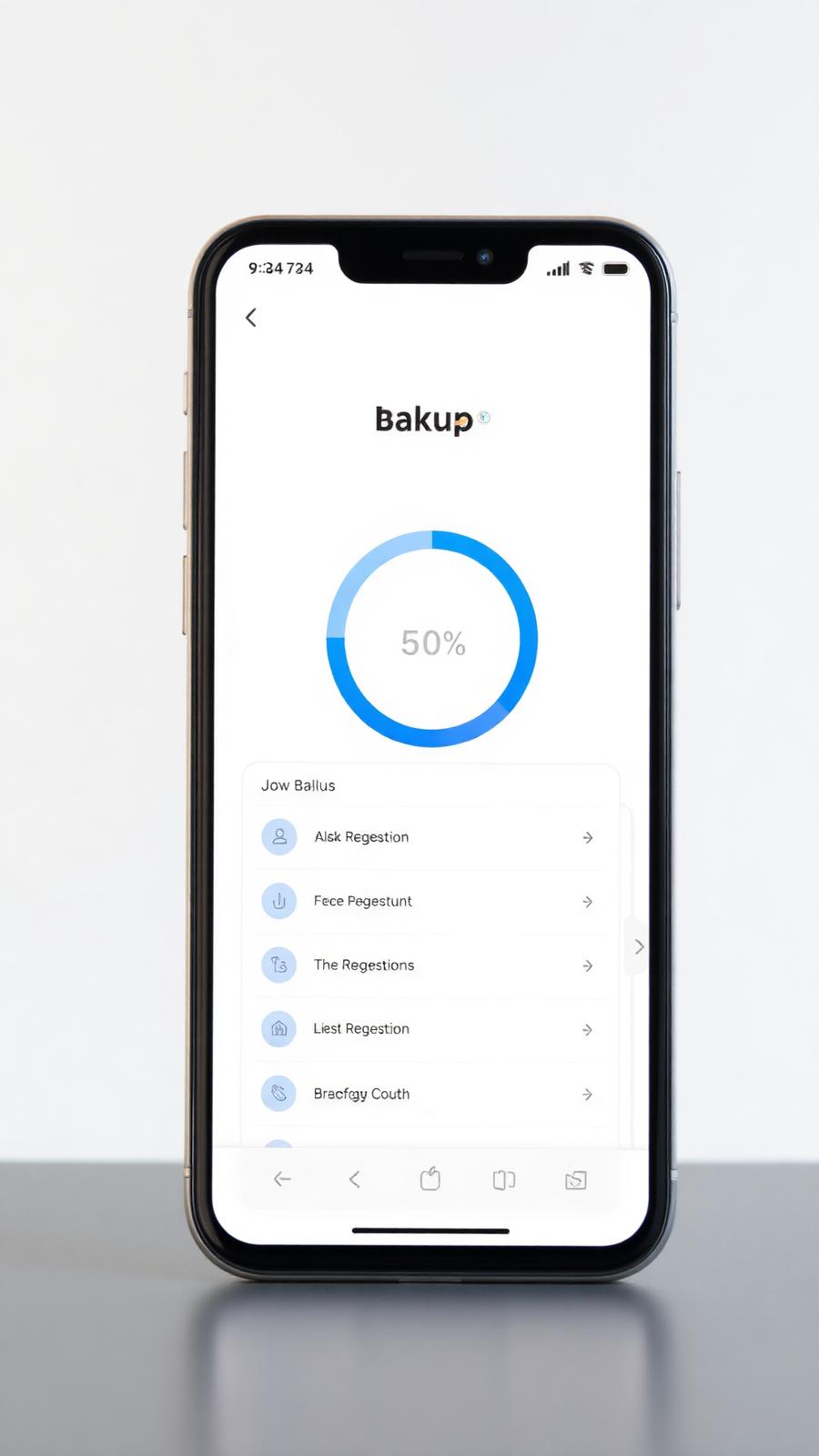iPhone backup app mockup