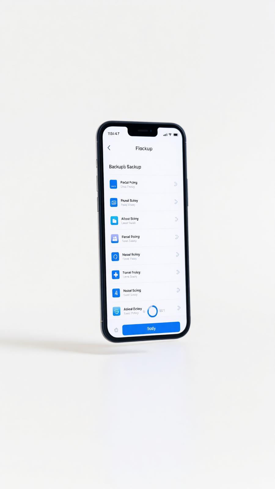 Android backup app mockup