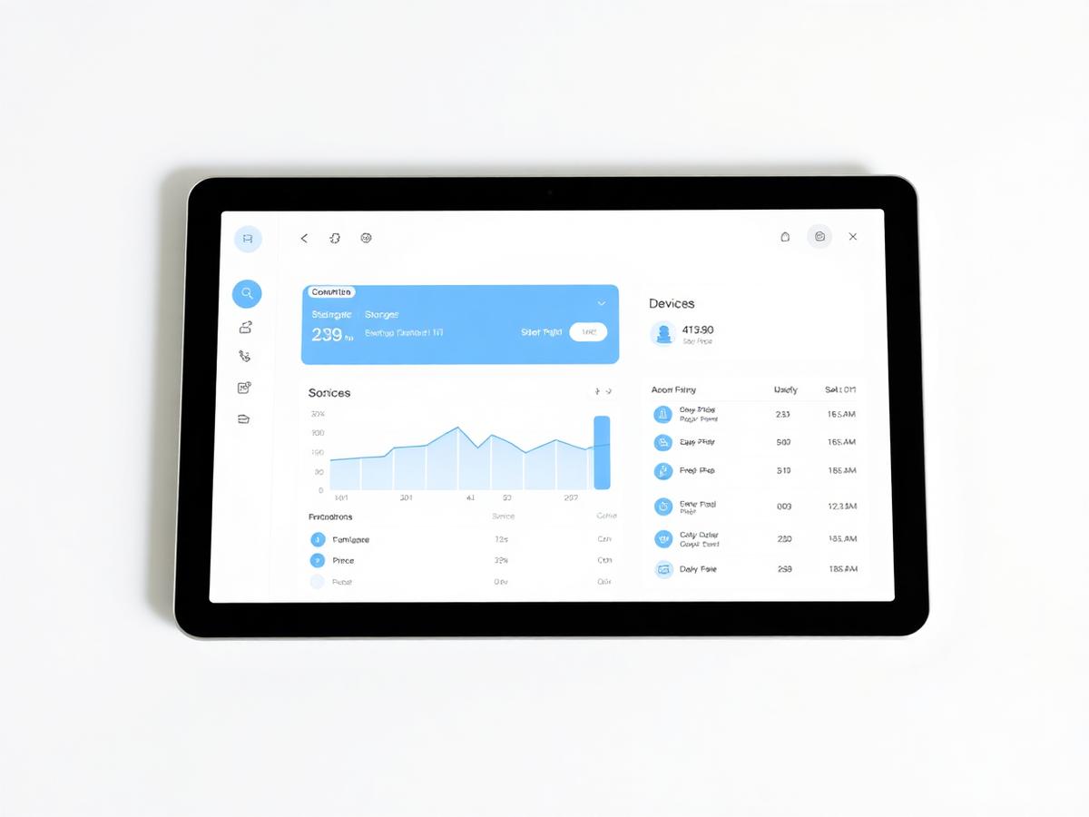 iPad backup app mockup