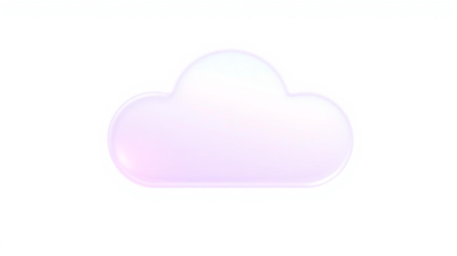Soft glassy cloud emblem